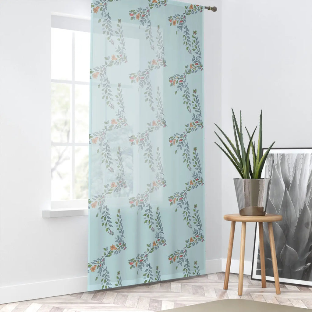 Stylish Leaves Pattern Window Curtains - Nature Inspired - DipaliZ