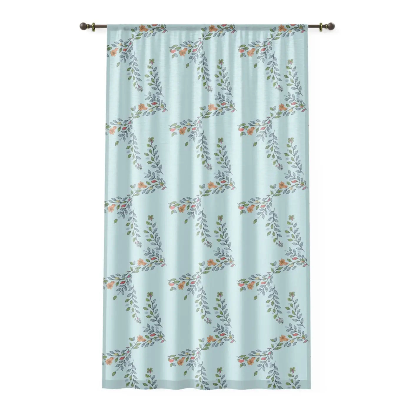 Stylish Leaves Pattern Window Curtains - Nature Inspired - DipaliZ
