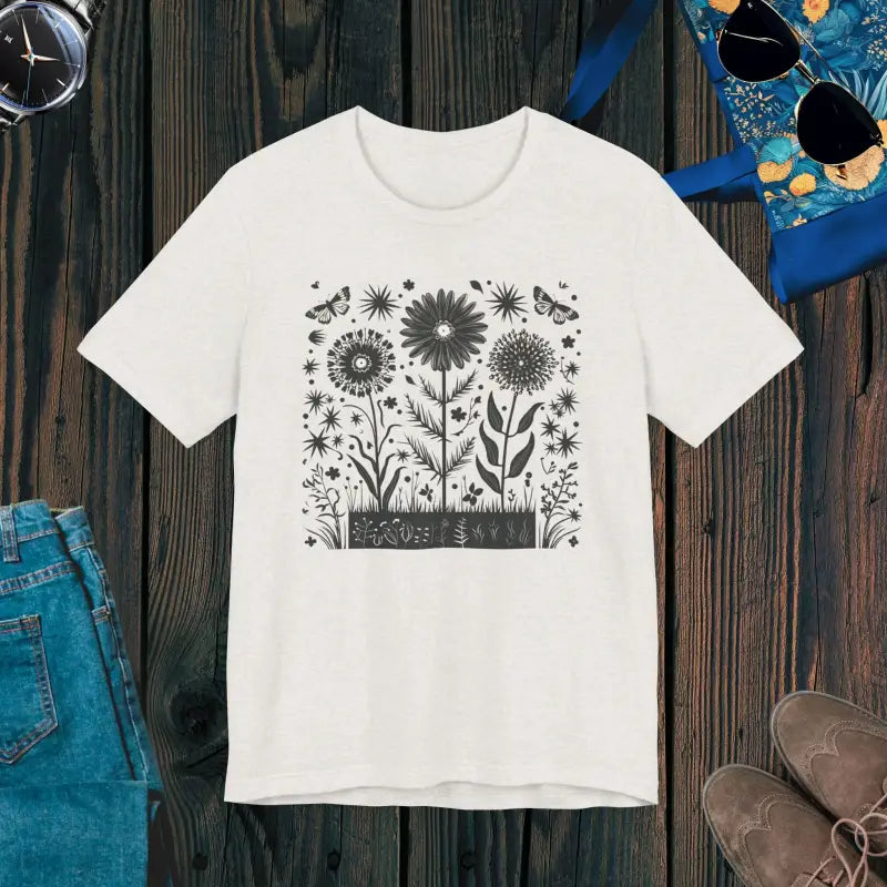 Floral Unisex Jersey Tee - Cottagecore Butterflies - DipaliZ
