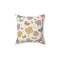 Flowers and Butterflies Throw Pillow - Eco-Friendly Gifts - DipaliZ
