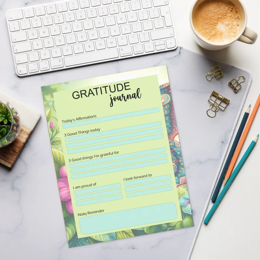 Positivity Gratitude Journal Notepad - Versatile Sizes - DipaliZ