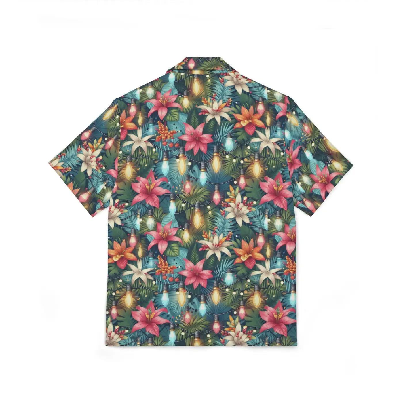 Festive Hawaiian Camp Shirt - Christmas Holiday Style - DipaliZ