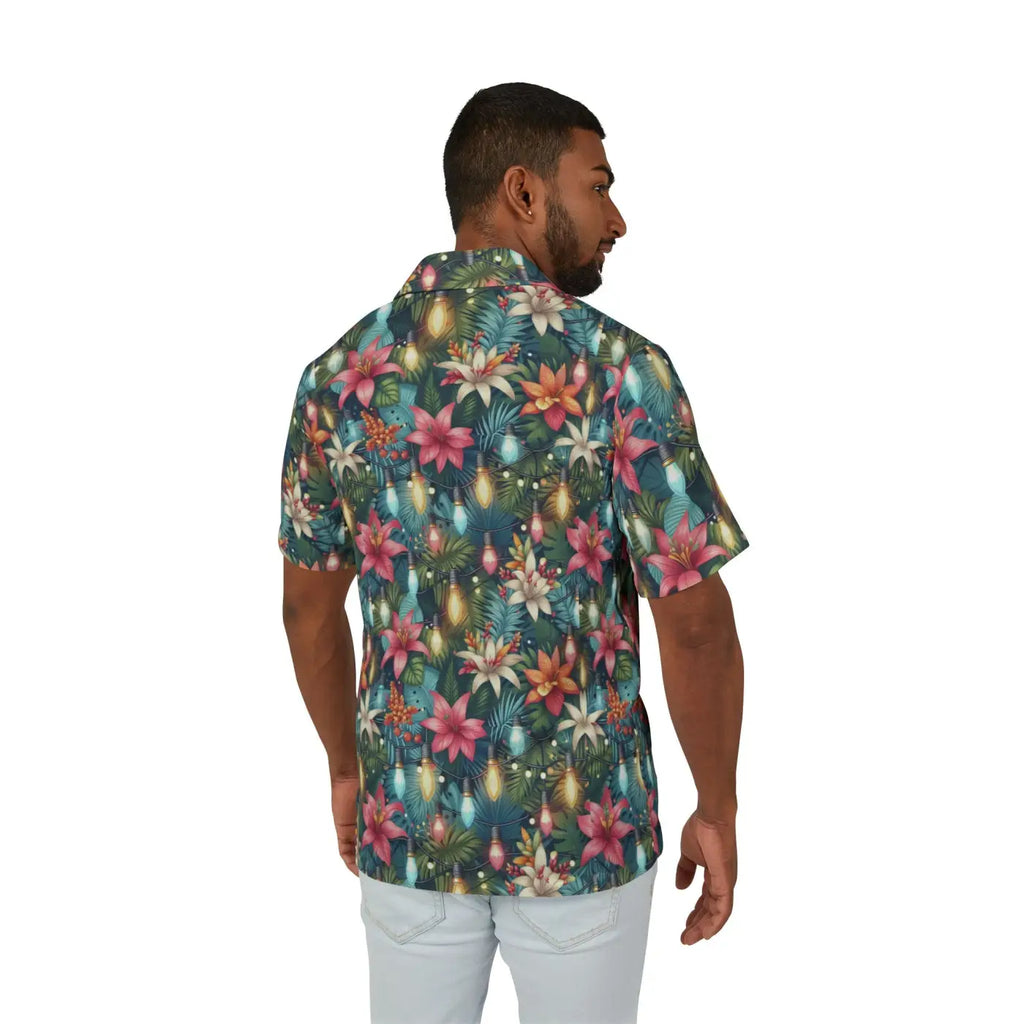 Festive Hawaiian Camp Shirt - Christmas Holiday Style - DipaliZ