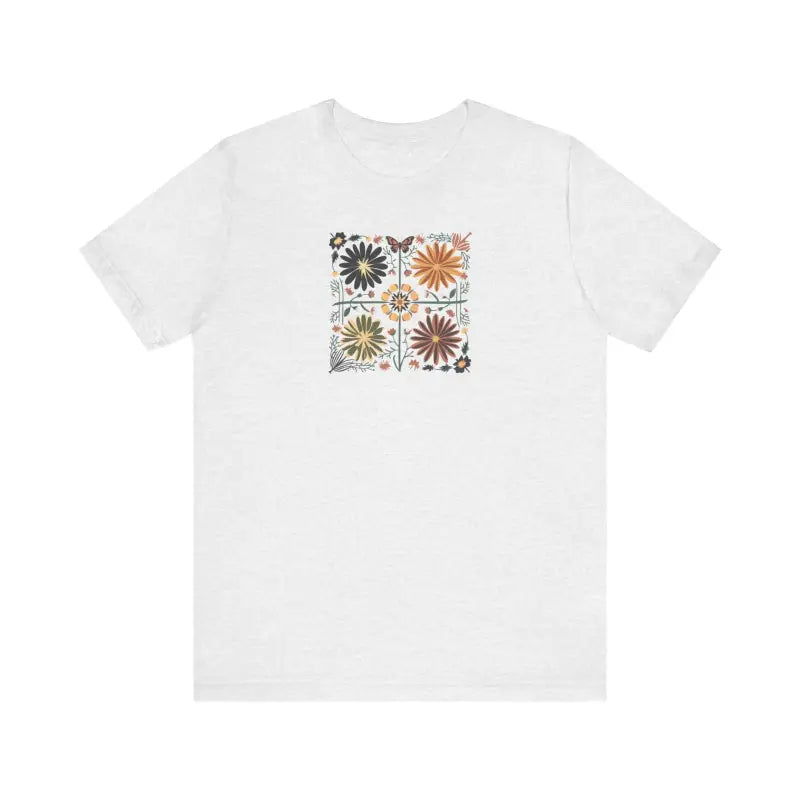 Flowers Cottagecore Jersey Short Sleeve Tee - Unisex Floral - DipaliZ