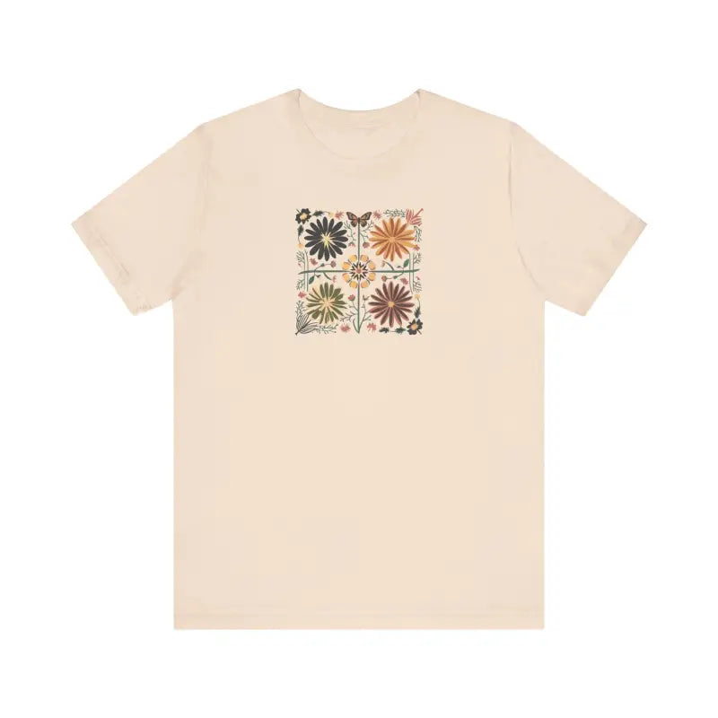 Flowers Cottagecore Jersey Short Sleeve Tee - Unisex Floral - DipaliZ