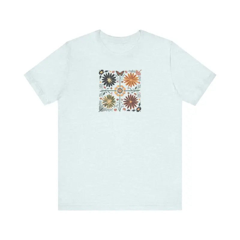 Flowers Cottagecore Jersey Short Sleeve Tee - Unisex Floral - DipaliZ