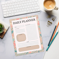 Flower Power Notepad - Vibrant Daily Planning Style - DipaliZ
