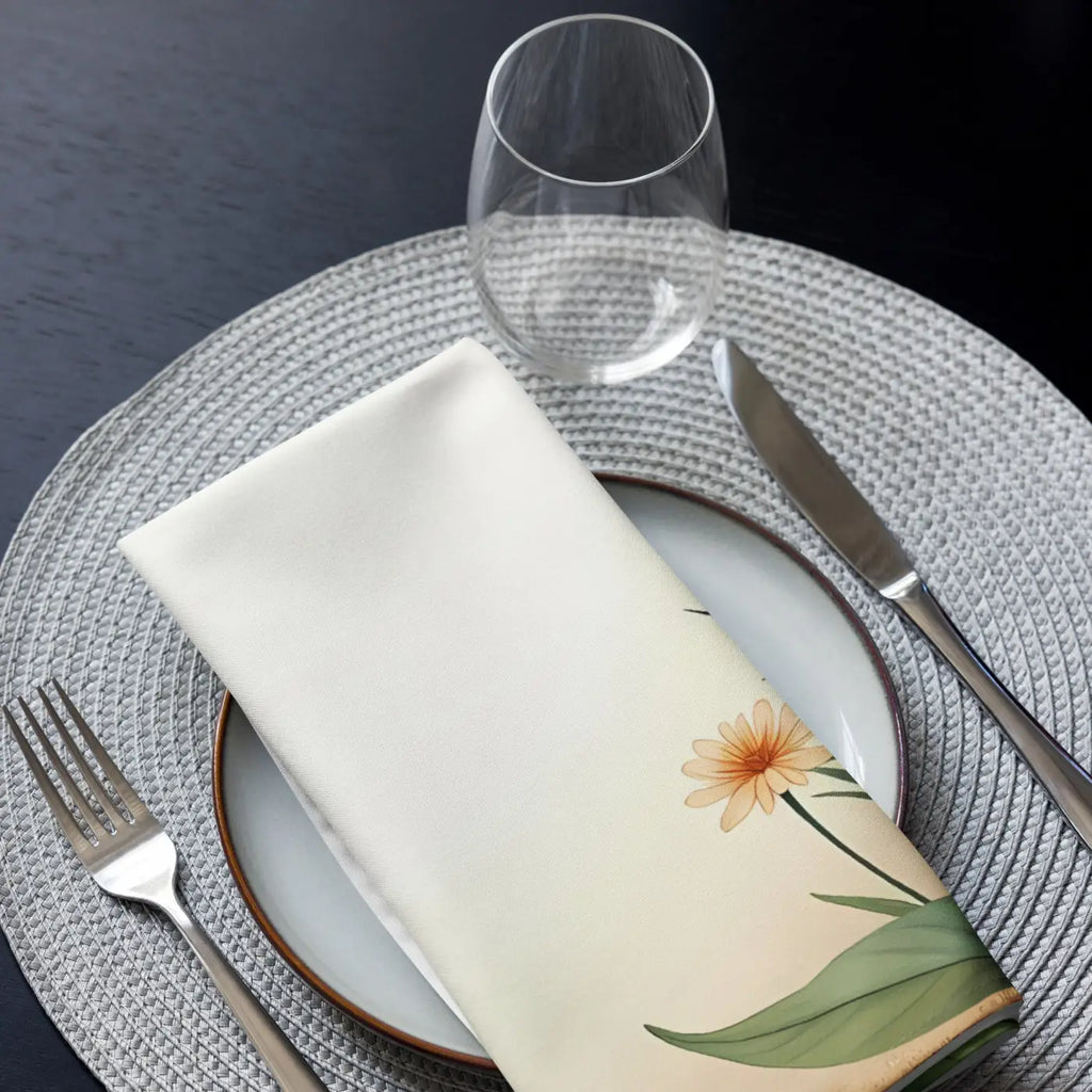 Cloth Napkin Set - Floral Corners Soft Dining Upgrade - DipaliZ