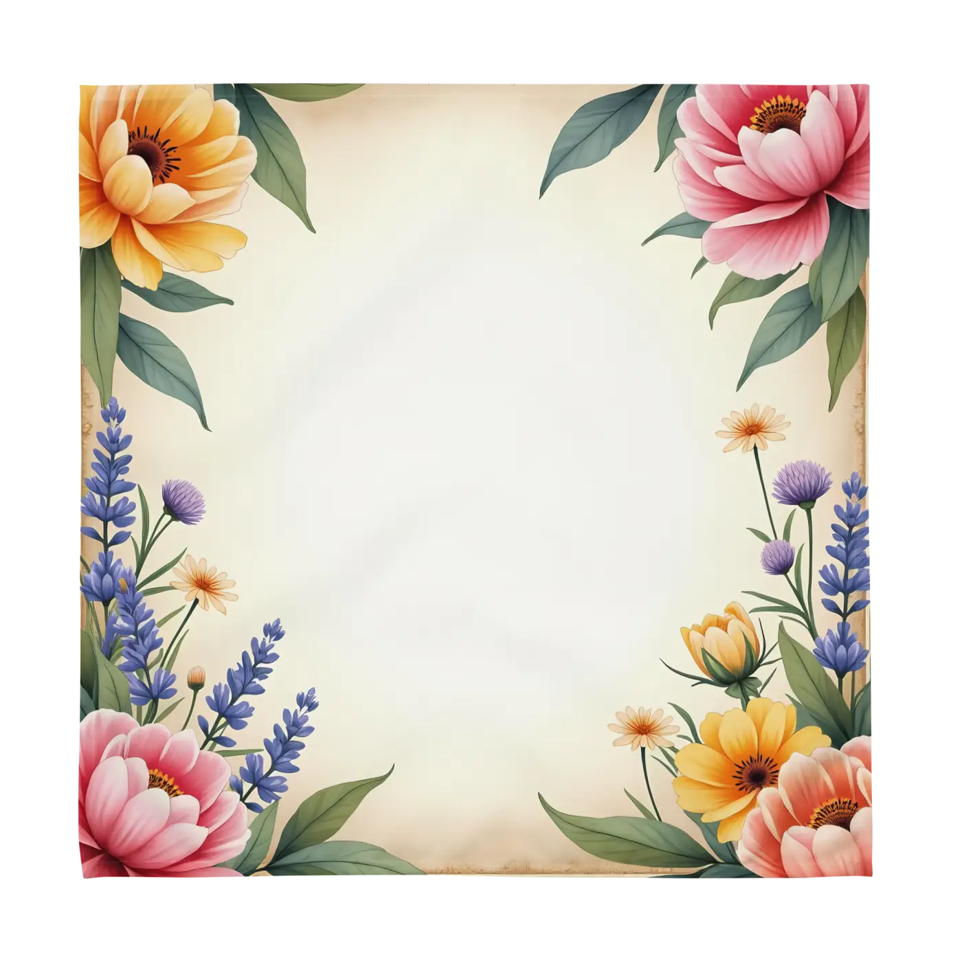 Cloth Napkin Set - Floral Corners Soft Dining Upgrade - DipaliZ