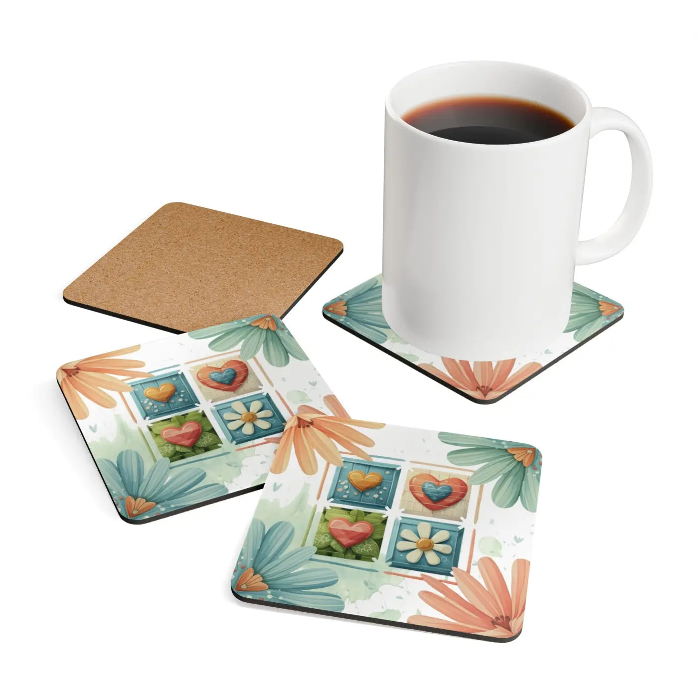 Corkwood Coaster Set - Stylish Drink Protection - DipaliZ