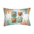 Hearts Lumbar Pillow - Spun Polyester Elegant Design - DipaliZ