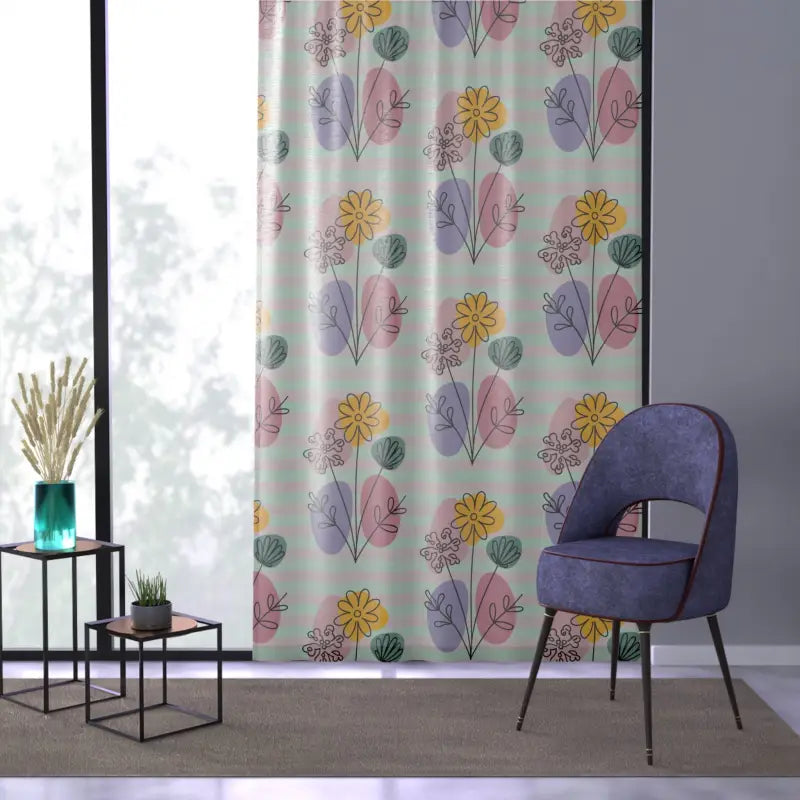 Striped Window Curtain - Modern Chic Sunlight Filter - DipaliZ