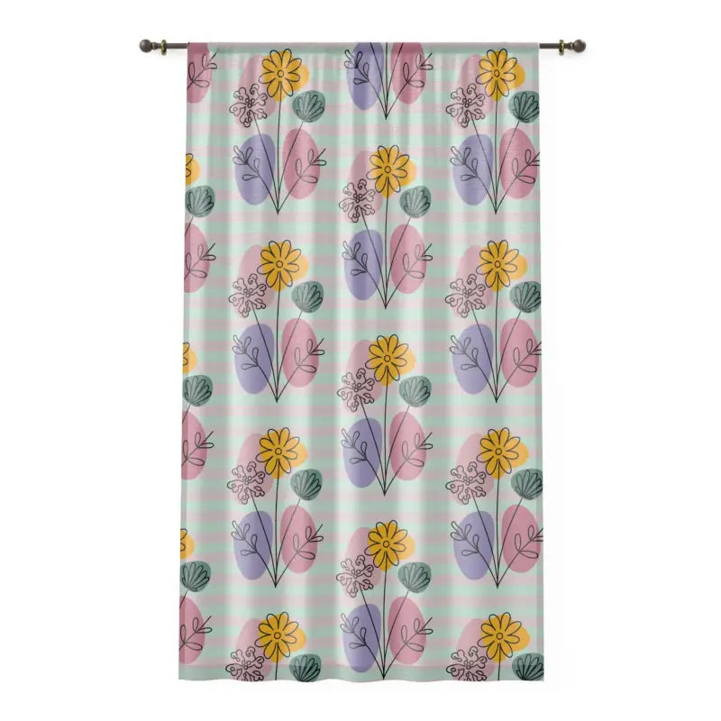 Striped Window Curtain - Modern Chic Sunlight Filter - DipaliZ