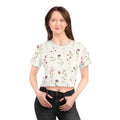 Floral AOP Crop Tee - Flowers Pattern Fashion Statement - DipaliZ