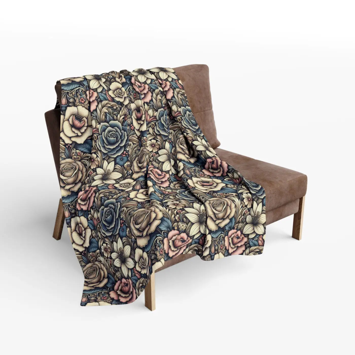 Vibrant Arctic Fleece Blanket - Floral Design - DipaliZ