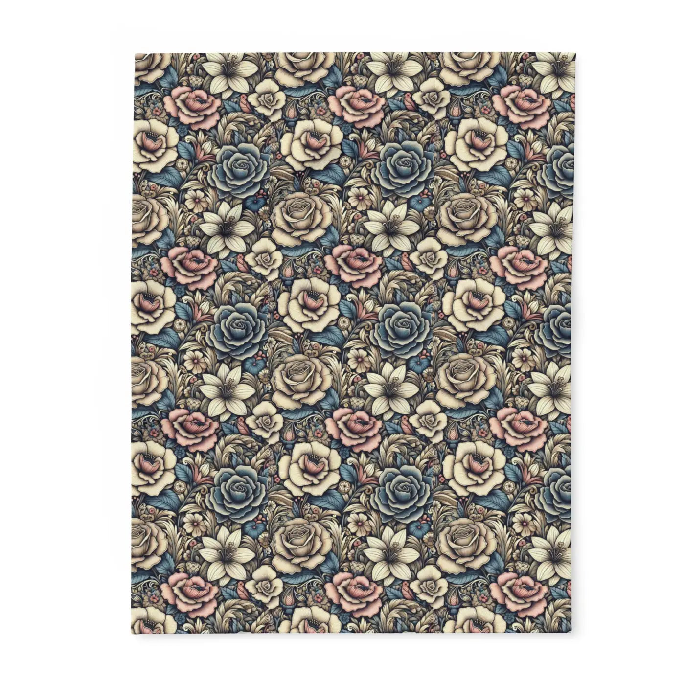 Vibrant Arctic Fleece Blanket - Floral Design - DipaliZ