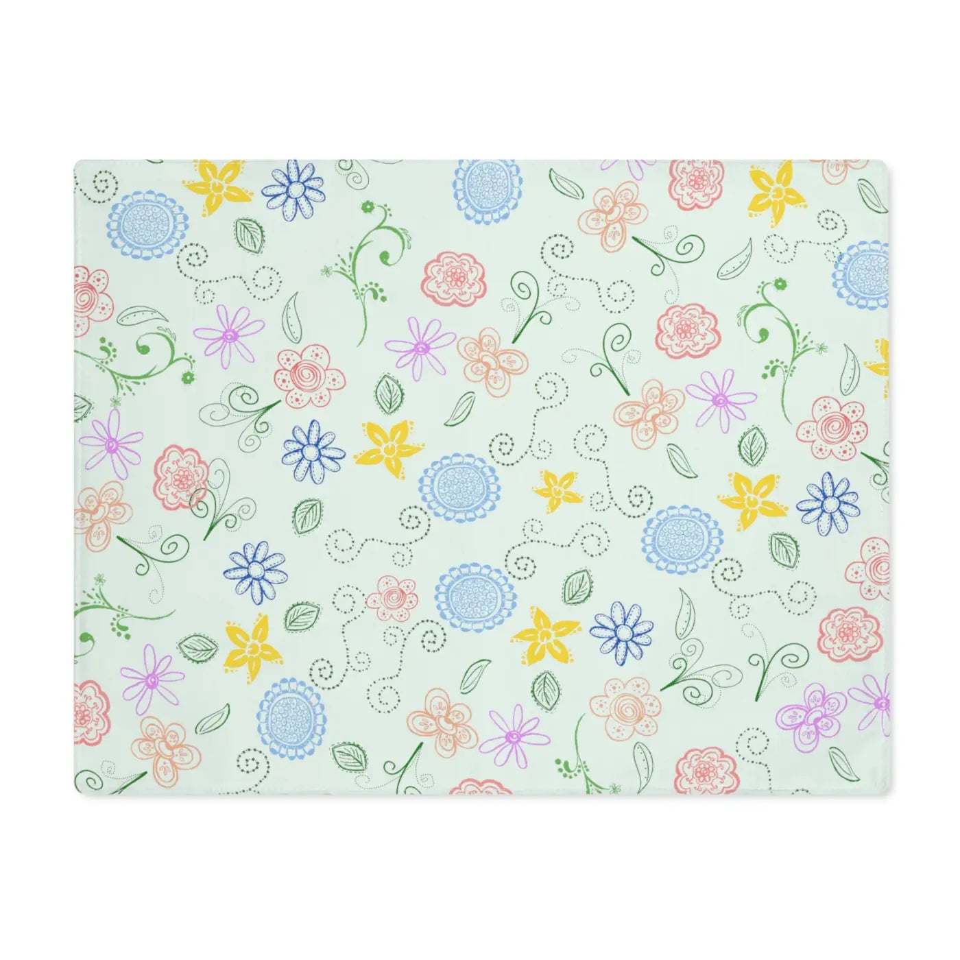 Floral Placemat - Pink Flowers Dining Decor - DipaliZ