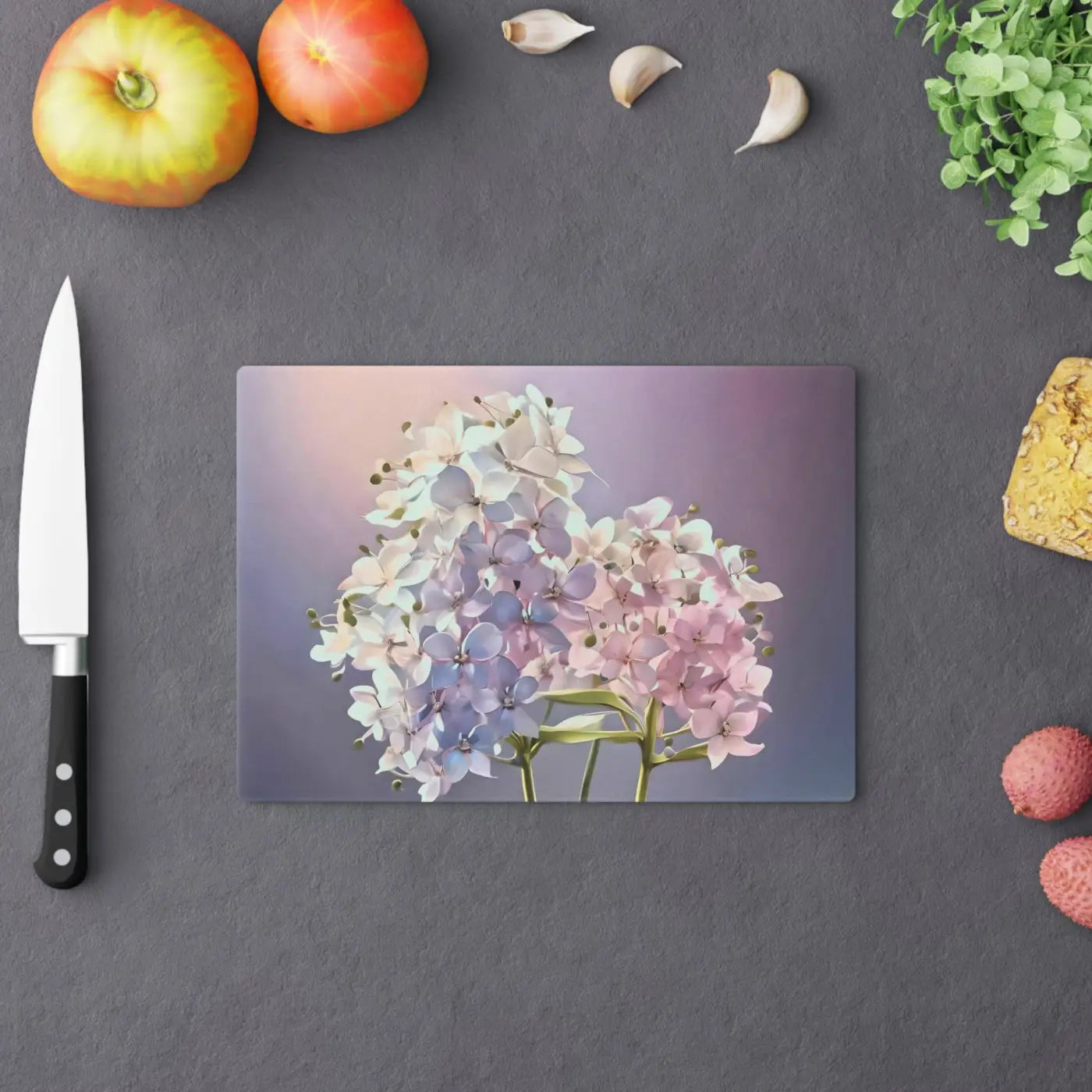 Purple Cutting Board - Flowers Pink Kitchen Style - DipaliZ