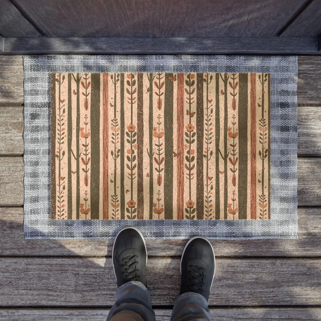 Flowers And Trees Tufted Coir Coconut Doormat - DipaliZ