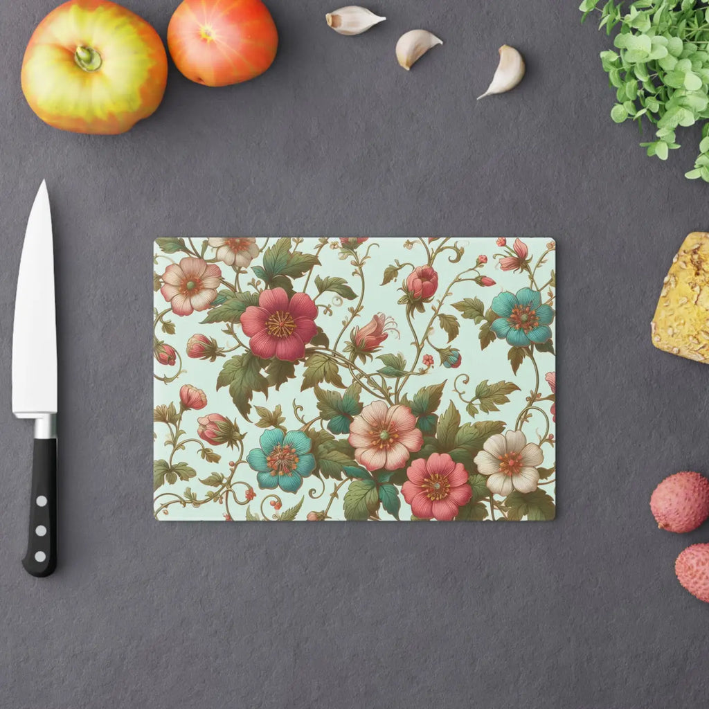 Vibrant Floral Vine Cutting Board - Kitchen Art - DipaliZ