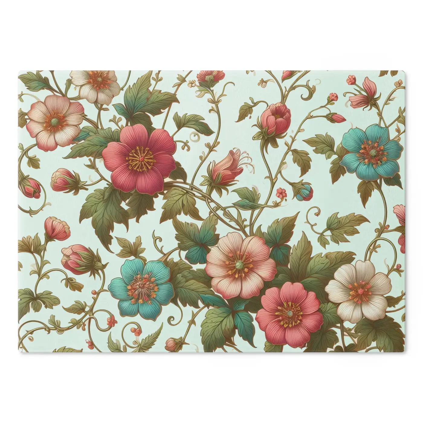 Vibrant Floral Vine Cutting Board - Kitchen Art - DipaliZ
