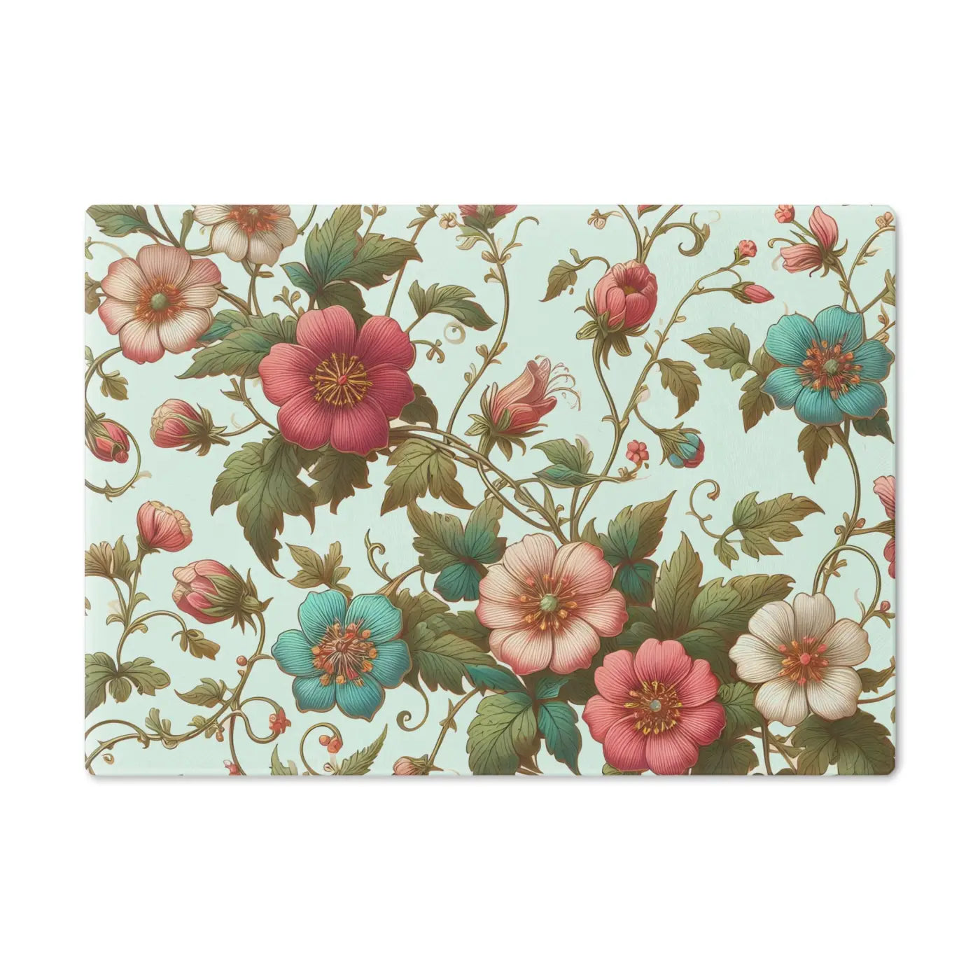 Vibrant Floral Vine Cutting Board - Kitchen Art - DipaliZ