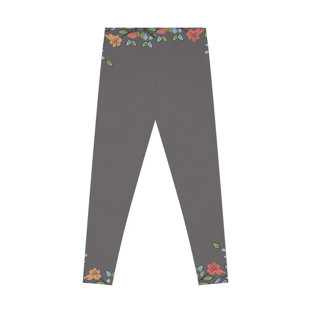 Floral Stretchy Leggings - Vibrant Flowers Ankle-High Cut - DipaliZ