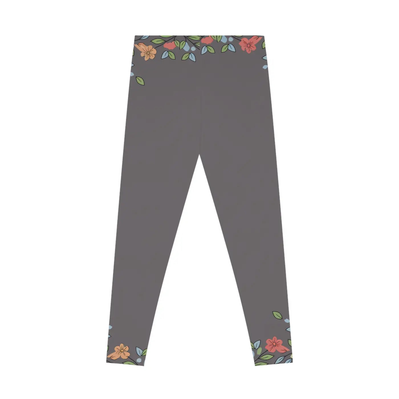 Floral Stretchy Leggings - Vibrant Flowers Ankle-High Cut - DipaliZ