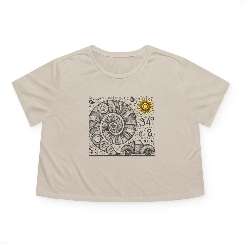 Designer Flowy Cropped Tee - Beach Vibes Summer Style - DipaliZ