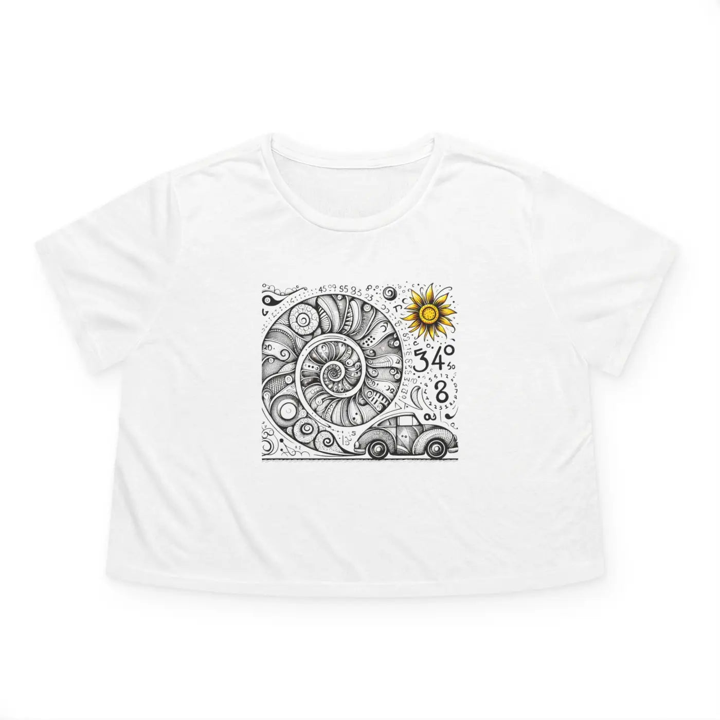 Designer Flowy Cropped Tee - Beach Vibes Summer Style - DipaliZ