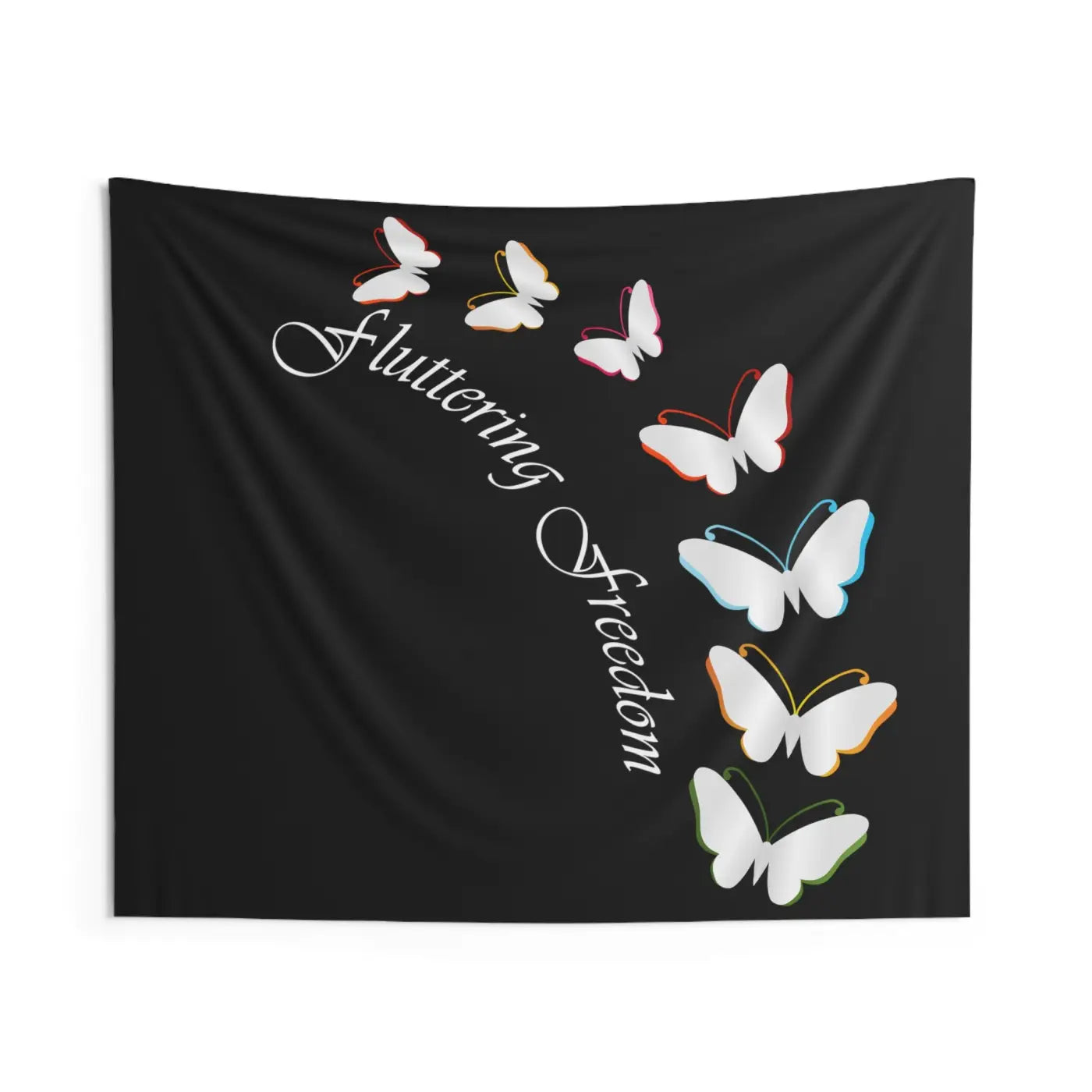 Vibrant Butterfly Wall Tapestry - Polyester Indoor Wall Art - DipaliZ