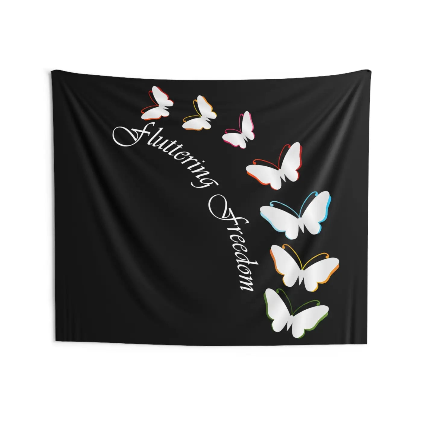 Vibrant Butterfly Wall Tapestry - Polyester Indoor Wall Art - DipaliZ