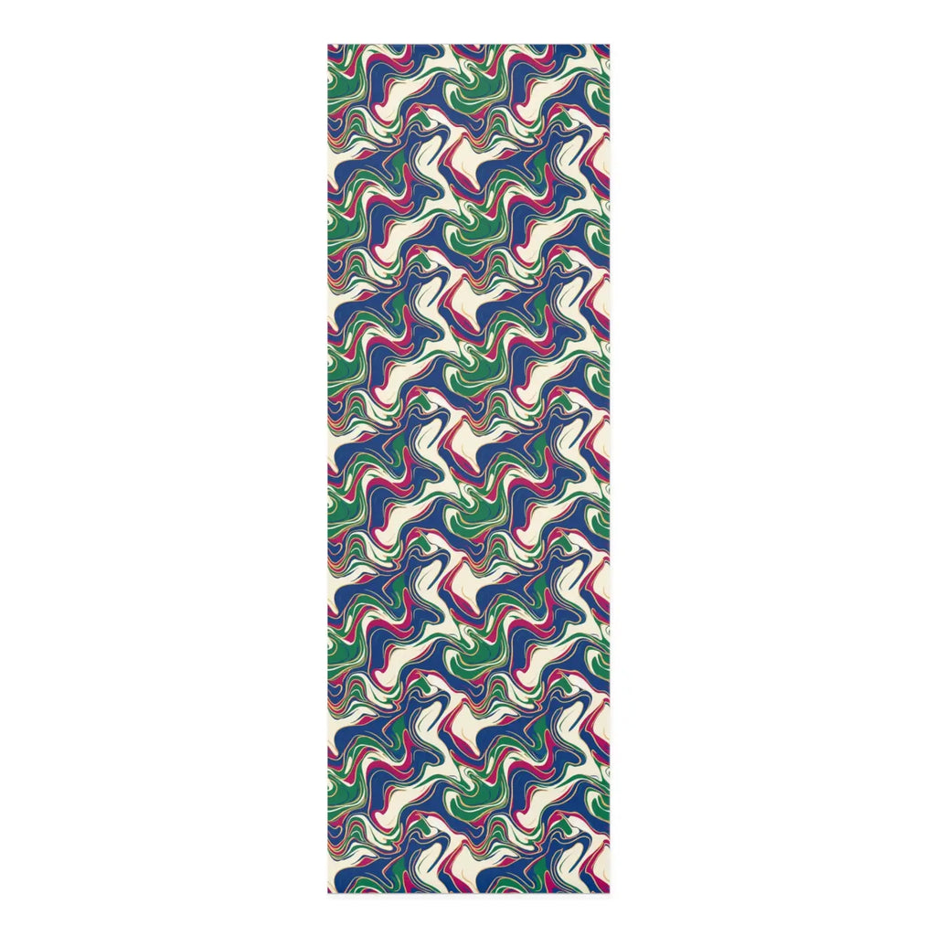 Foam Yoga Mat - Vibrant Retro Swirl Design - DipaliZ