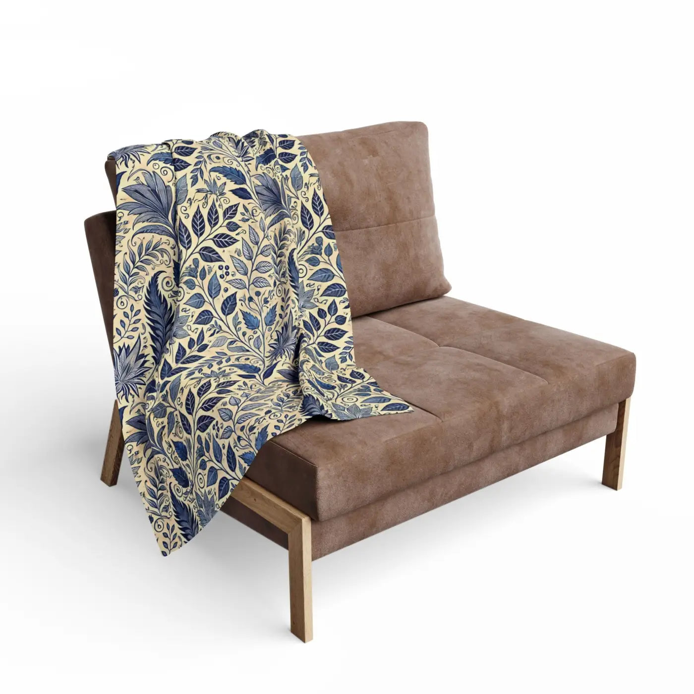 Vibrant Blue Foliage Arctic Fleece Blanket - Cozy Comfort - DipaliZ