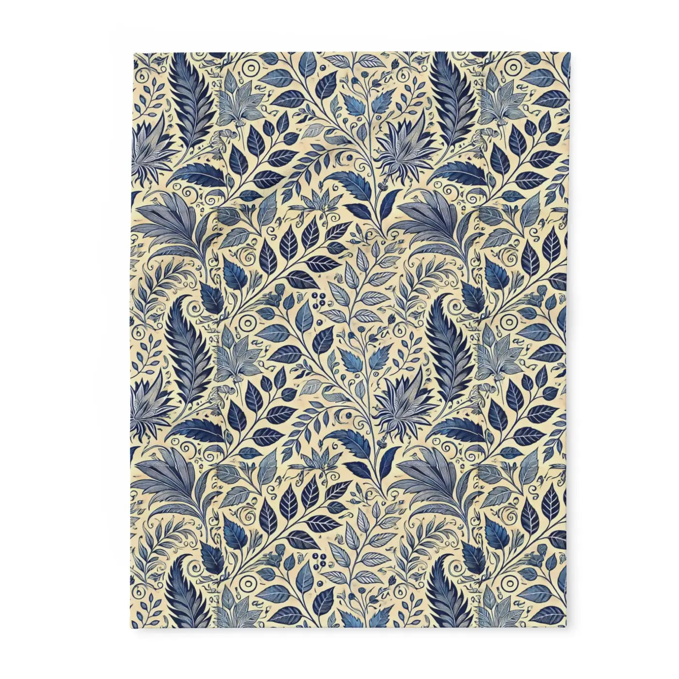 Vibrant Blue Foliage Arctic Fleece Blanket - Cozy Comfort - DipaliZ