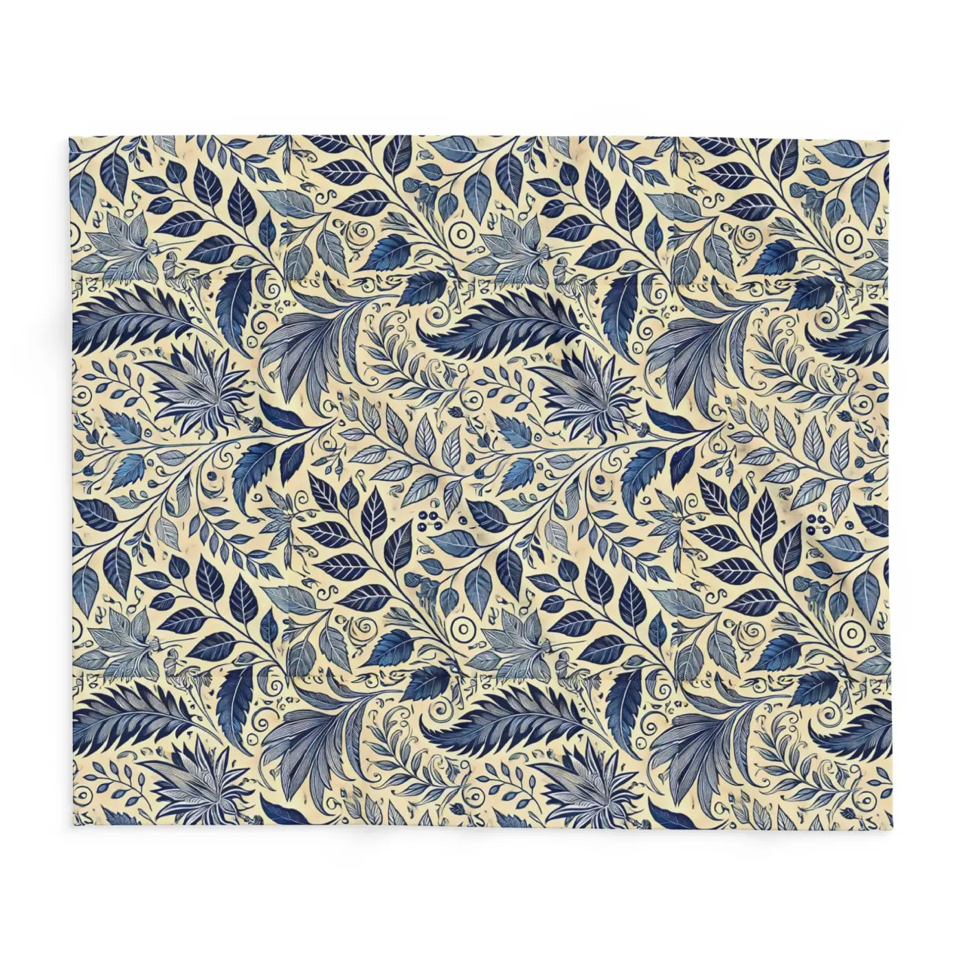Vibrant Blue Foliage Arctic Fleece Blanket - Cozy Comfort - DipaliZ