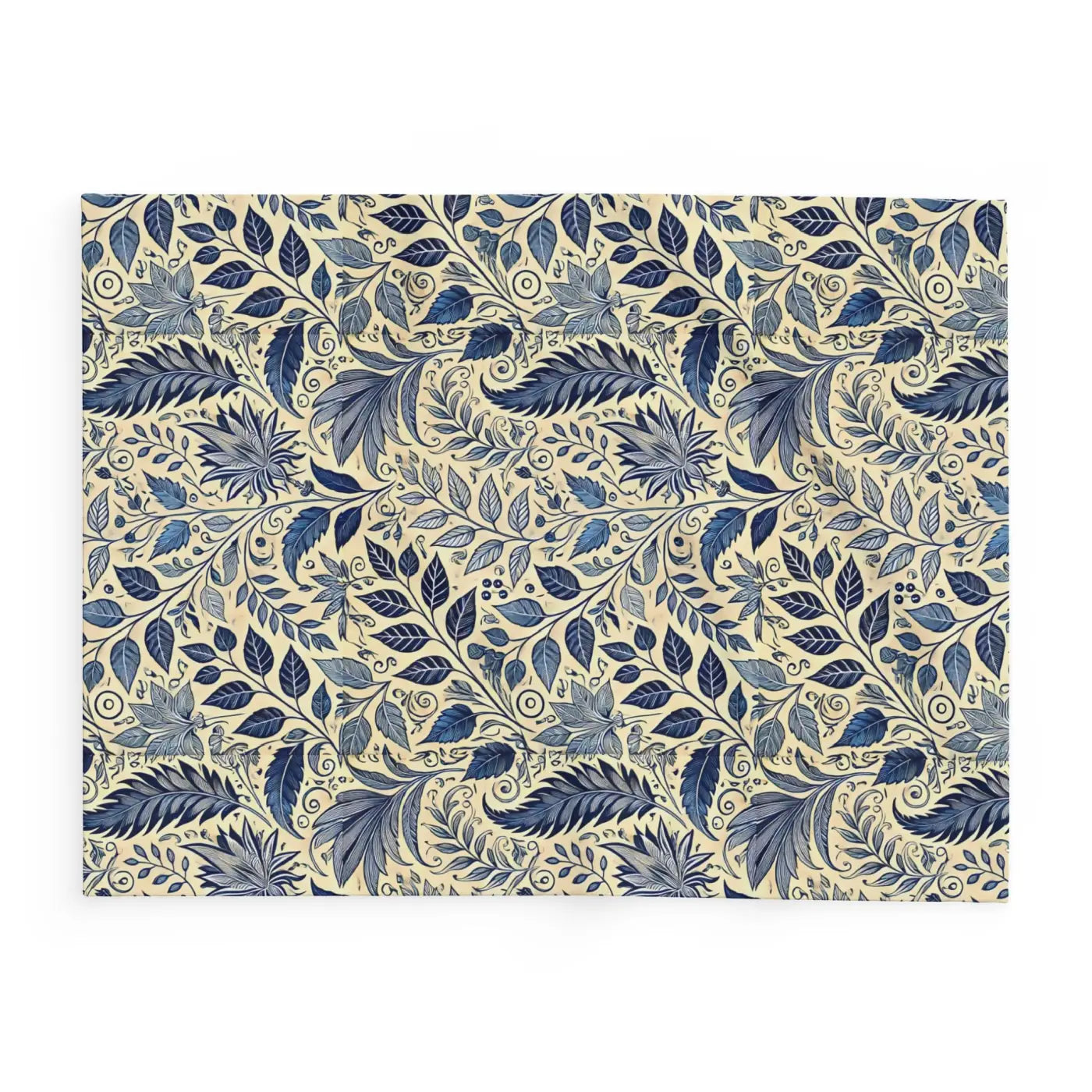 Vibrant Blue Foliage Arctic Fleece Blanket - Cozy Comfort - DipaliZ