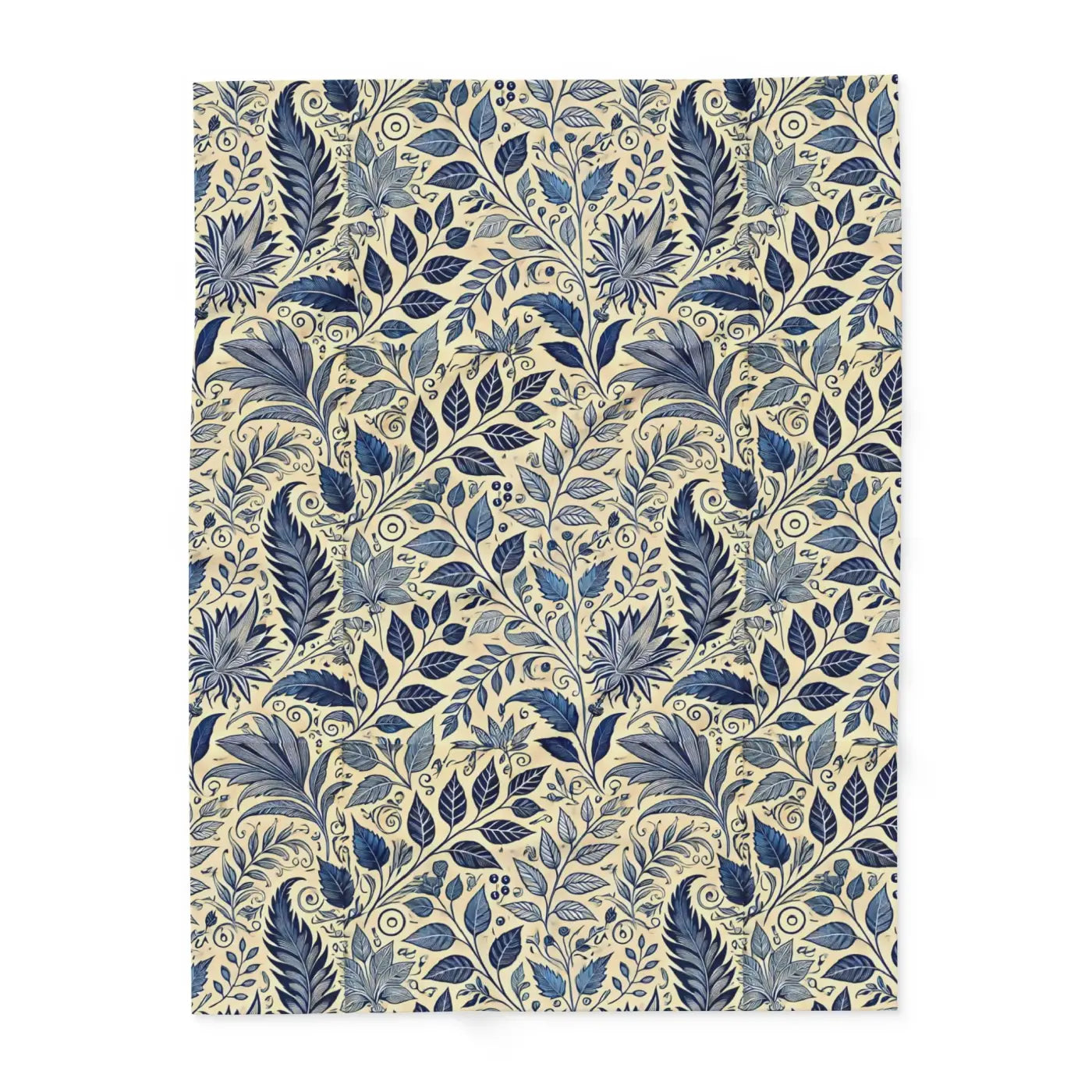 Vibrant Blue Foliage Arctic Fleece Blanket - Cozy Comfort - DipaliZ