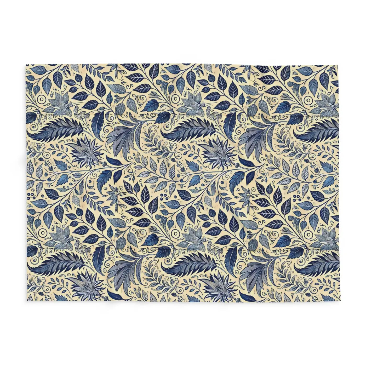 Vibrant Blue Foliage Arctic Fleece Blanket - Cozy Comfort - DipaliZ