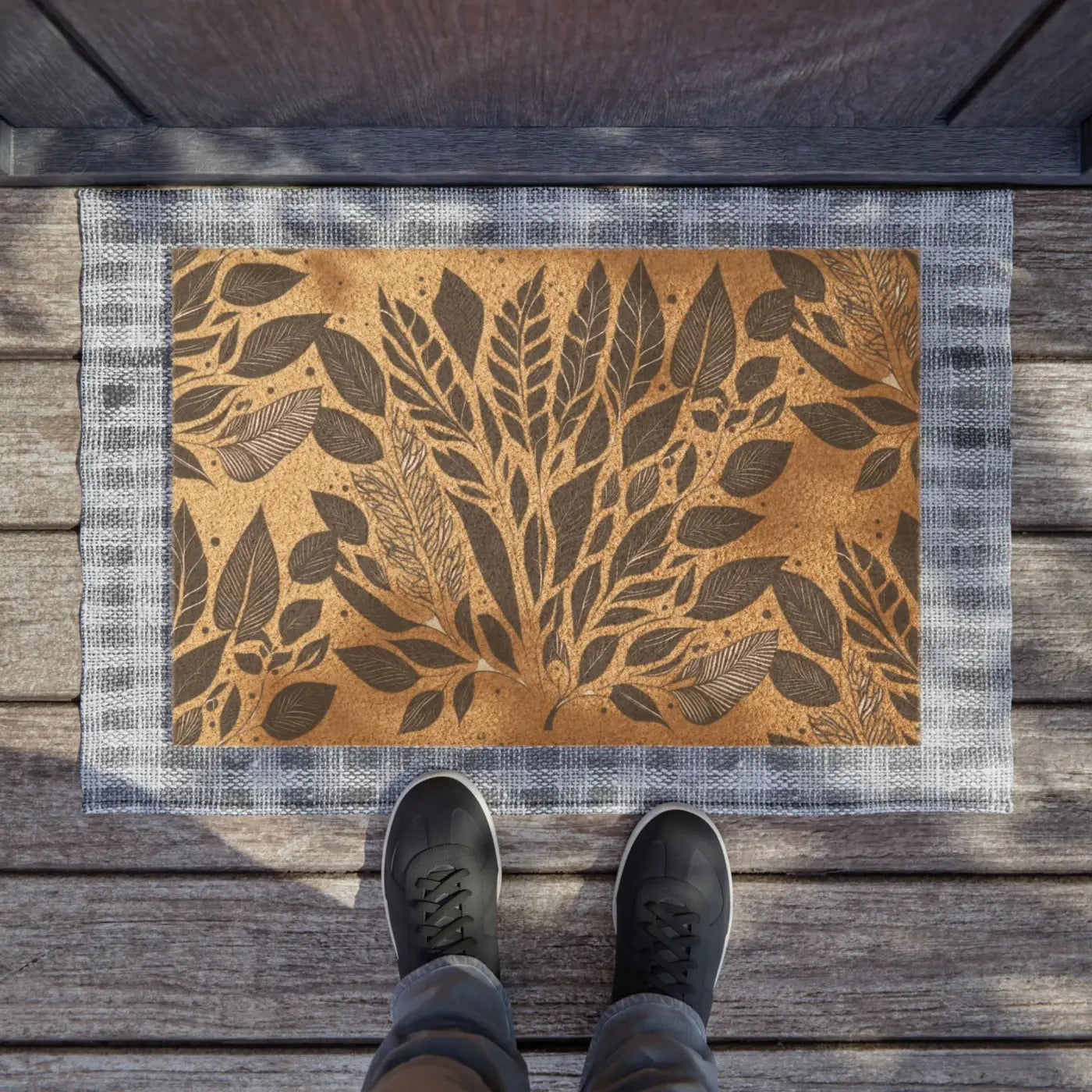 Wild Flowers Doormat - Natural Coir Welcome Mat - DipaliZ