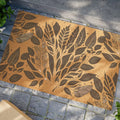 Wild Flowers Doormat - Natural Coir Welcome Mat - DipaliZ
