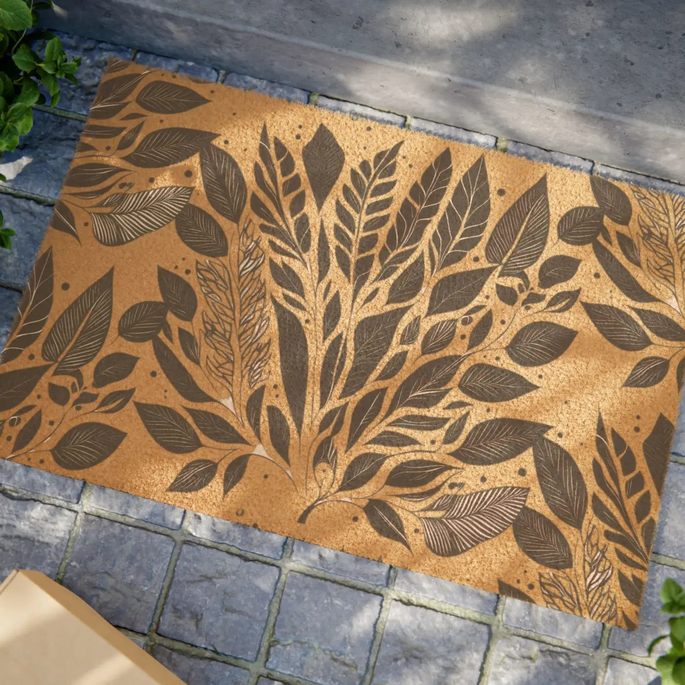 Wild Flowers Doormat - Natural Coir Welcome Mat - DipaliZ