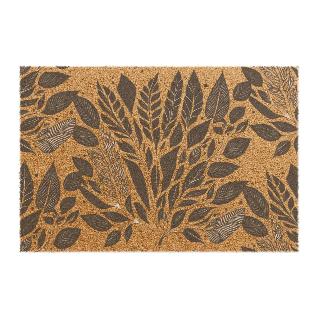 Wild Flowers Doormat - Natural Coir Welcome Mat - DipaliZ