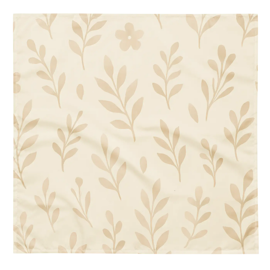 Foliage Print Bandana - All-Over Leafy Design - DipaliZ