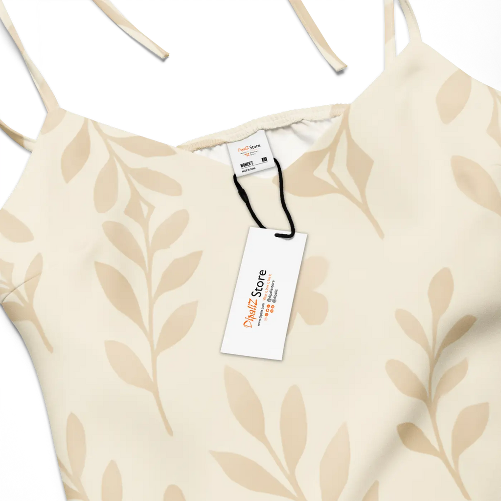 Secret Garden Midi Dress - Foliage Shapes with Built-In Bra - DipaliZ