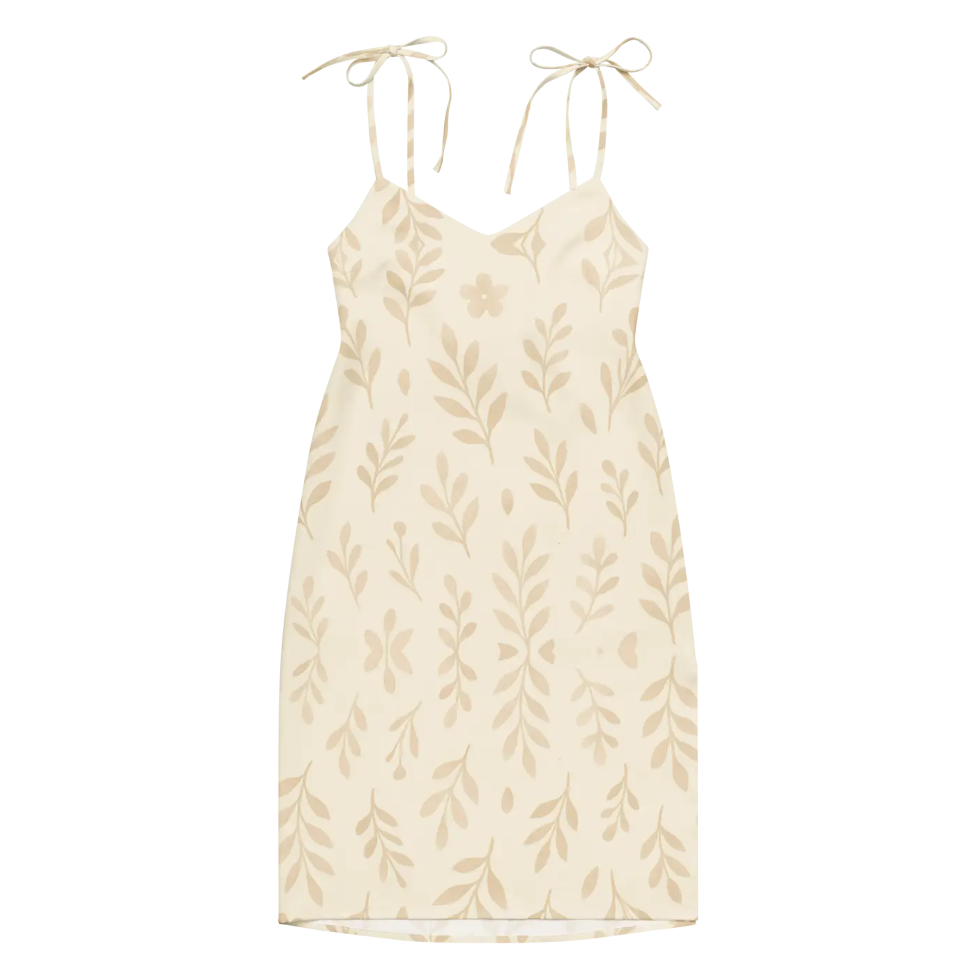 Secret Garden Midi Dress - Foliage Shapes with Built-In Bra - DipaliZ