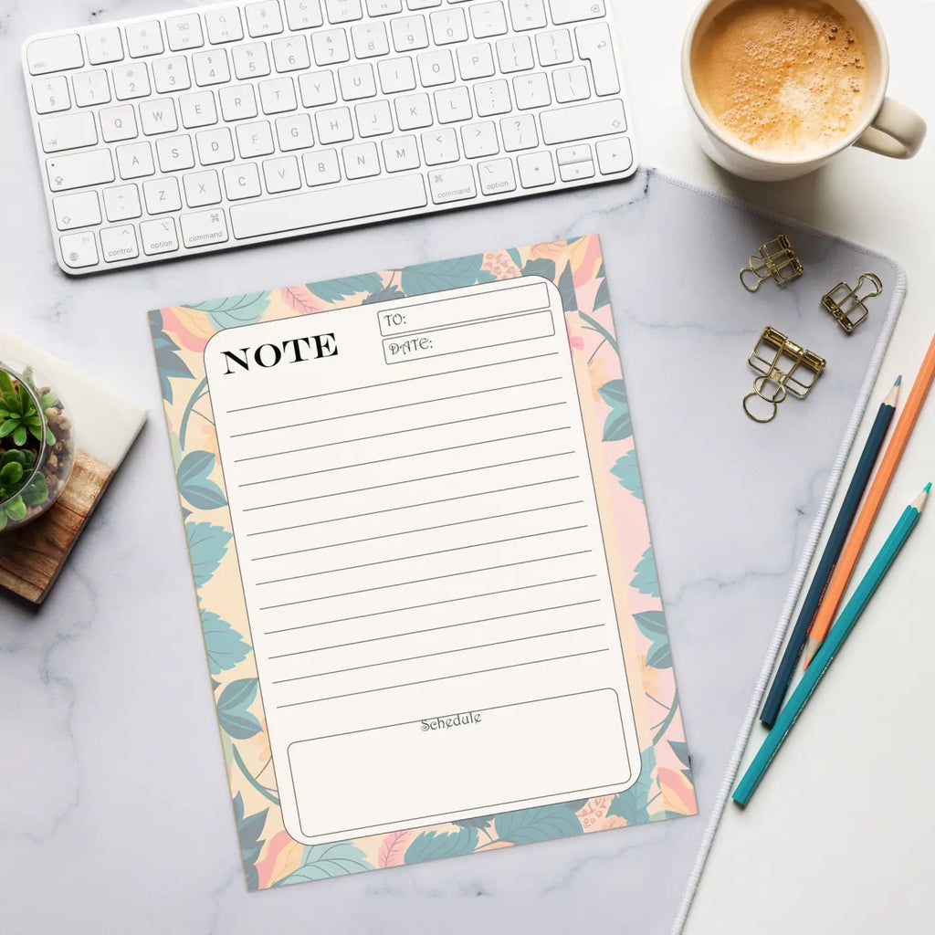 Foliage Daily Planner Notepad - Creative Genius Tool - DipaliZ