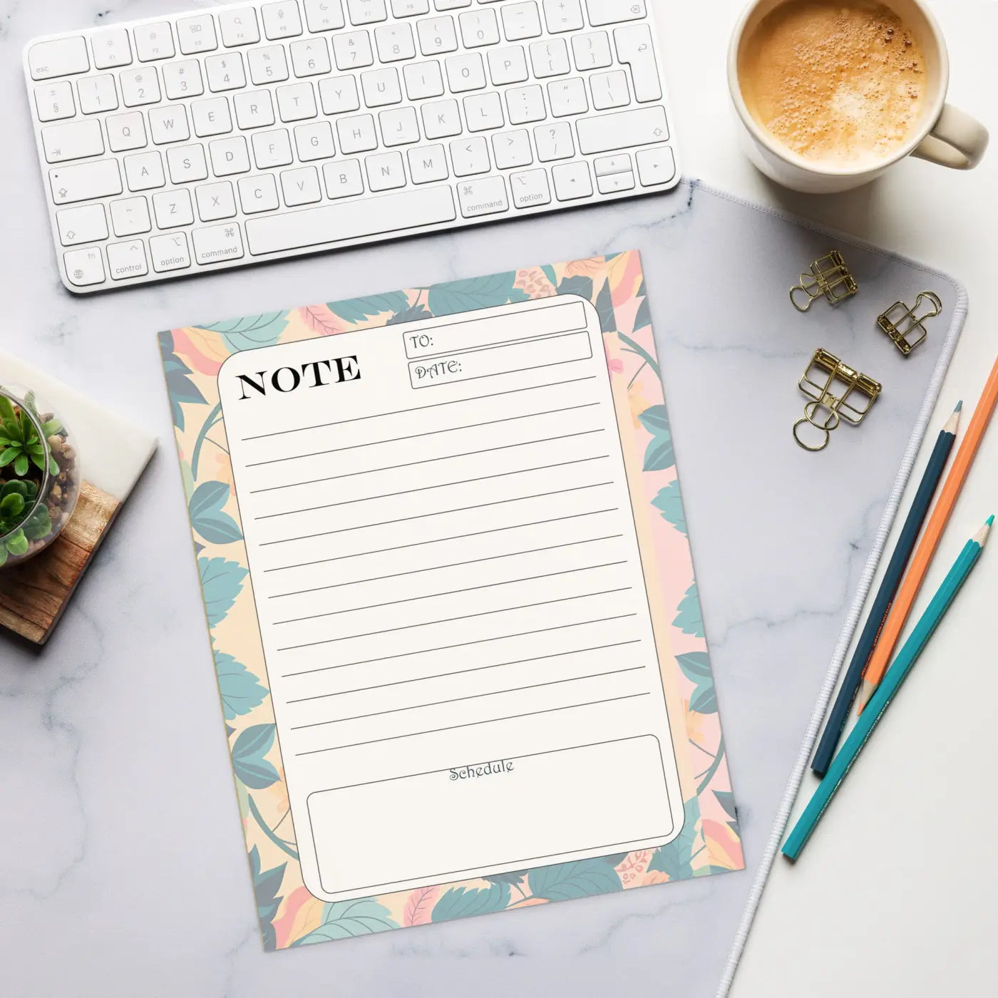 Foliage Daily Planner Notepad - Creative Genius Tool - DipaliZ