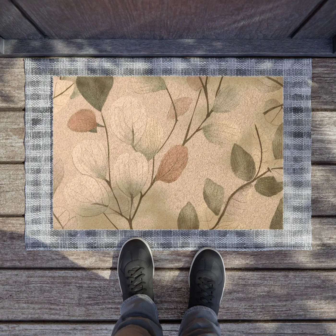 Ultimate Outdoor Floral Door Mat - Tufted Coir Coconut - DipaliZ