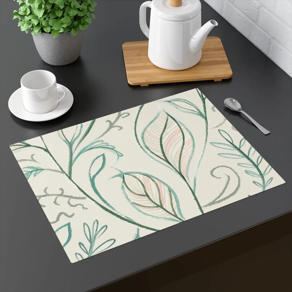 Vibrant Leaves Placemat - Cotton Cloth Table Decor - DipaliZ